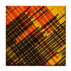 Root Humanity Orange Yellow And Black Tile Coaster by WetdryvacsLair