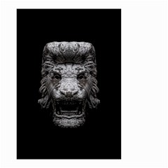 Creepy Lion Head Sculpture Artwork 2 Small Garden Flag (two Sides) by dflcprintsclothing