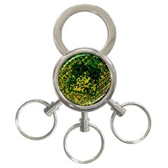 Root Humanity Bar And Qr Code Green And Yellow Doom 3-ring Key Chain by WetdryvacsLair