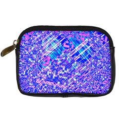 Root Humanity Bar And Qr Code Combo In Purple And Blue Digital Camera Leather Case by WetdryvacsLair