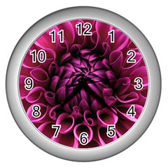 Dahlia-flower-purple-dahlia-petals Wall Clock (silver) by Sapixe