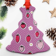 Juicy Strawberries Christmas Tree Ornament (two Sides) by SychEva