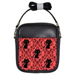 Cat Pattern Girls Sling Bag Front