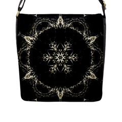 Bnw Mandala Flap Closure Messenger Bag (l) by MRNStudios