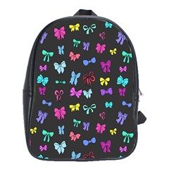 Bows On Black School Bag (xl) by Daria3107