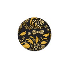 Folk Flowers Pattern Floral Surface Golf Ball Marker (4 Pack) by Eskimos