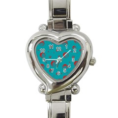 Red Drops Heart Italian Charm Watch by SychEva