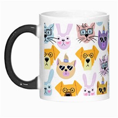 Funny Animal Faces With Glasses On A White Background Morph Mugs by SychEva