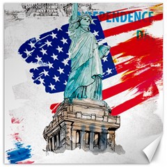 Statue Of Liberty Independence Day Poster Art Canvas 20  X 20  by Sudhe