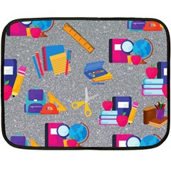 80s And 90s School Pattern Fleece Blanket (mini) by NerdySparkleGoth