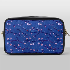 Branches With Peach Flowers Toiletries Bag (one Side) by SychEva