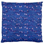 Branches With Peach Flowers Large Flano Cushion Case (Two Sides) Front