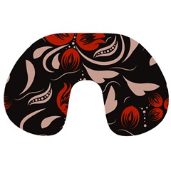 Folk Flowers Pattern Floral Surface Design Seamless Pattern Travel Neck Pillow by Eskimos