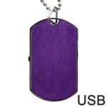 Leather Smooth 18-purple Dog Tag USB Flash (One Side) Front