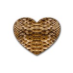 Reptile Skin Pattern 11 Heart Coaster (4 pack)  Front