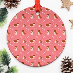 Cute Corgi Dogs Ornament (round) by SychEva