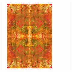 Red Flames Small Garden Flag (two Sides) by kaleidomarblingart