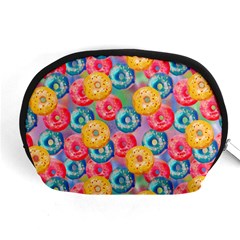 Multicolored Donuts Accessory Pouch (medium) by SychEva