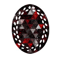 Gothic Peppermint Oval Filigree Ornament (two Sides) by MRNStudios