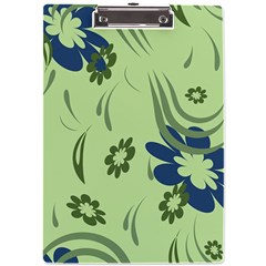 Folk Flowers Print Floral Pattern Ethnic Art A4 Clipboard by Eskimos