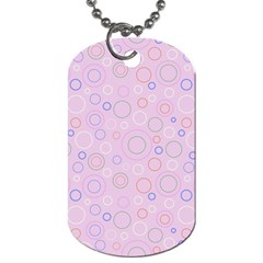 Multicolored Circles On A Pink Background Dog Tag (two Sides) by SychEva