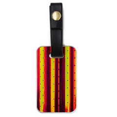 Warped Stripy Dots Luggage Tag (one Side) by essentialimage365