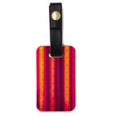 Warped Stripy Dots Luggage Tag (one Side) by essentialimage365