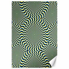 Illusion Waves Pattern Canvas 12  X 18  by Sparkle