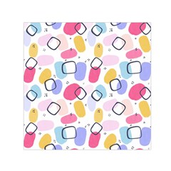 Abstract Multicolored Shapes Small Satin Scarf (square) by SychEva