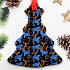 Blue Tigers Christmas Tree Ornament (two Sides) by SychEva