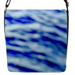 Blue Waves Abstract Series No10 Flap Closure Messenger Bag (s) by DimitriosArt