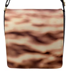 Pink  Waves Abstract Series No6 Flap Closure Messenger Bag (s) by DimitriosArt