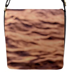 Pink  Waves Abstract Series No5 Flap Closure Messenger Bag (s) by DimitriosArt