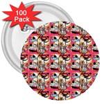 Animal 3  Buttons (100 pack)  Front