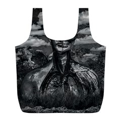 Bw Creepy Fantasy Scene Artwork Full Print Recycle Bag (l) by dflcprintsclothing