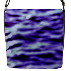 Purple  Waves Abstract Series No3 Flap Closure Messenger Bag (s) by DimitriosArt