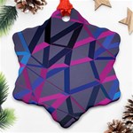 3d Lovely Geo Lines Ornament (Snowflake) Front