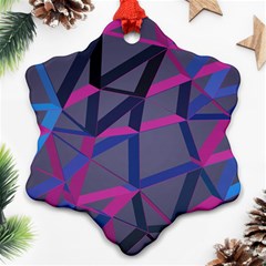 3d Lovely Geo Lines Snowflake Ornament (two Sides) by Uniqued