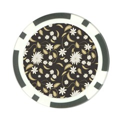 Folk Flowers Print Floral Pattern Ethnic Art Poker Chip Card Guard by Eskimos