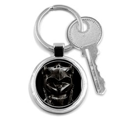 Creepy Women Mannequin Portrait Key Chain (round) by dflcprintsclothing