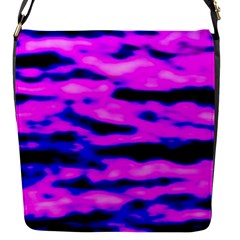 Purple  Waves Abstract Series No6 Flap Closure Messenger Bag (s) by DimitriosArt