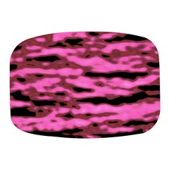 Pink  Waves Abstract Series No1 Mini Square Pill Box by DimitriosArt