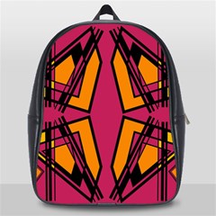 Abstract Geometric Design    School Bag (large) by Eskimos