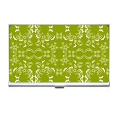 Floral Folk Damask Pattern  Business Card Holder by Eskimos