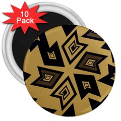 Abstract Pattern Geometric Backgrounds   3  Magnets (10 Pack)  by Eskimos