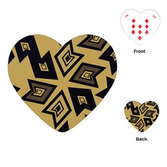 Abstract Pattern Geometric Backgrounds   Playing Cards Single Design (heart) by Eskimos