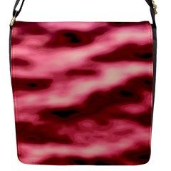 Pink  Waves Flow Series 5 Flap Closure Messenger Bag (s) by DimitriosArt