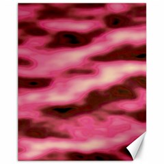 Pink  Waves Flow Series 6 Canvas 11  X 14  by DimitriosArt