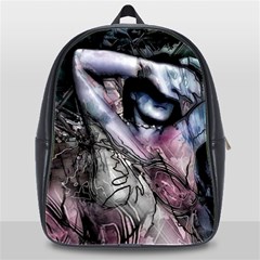 Watercolor Girl School Bag (xl) by MRNStudios