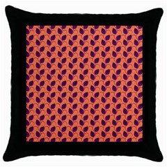 Leafs Throw Pillow Case (black) by Sparkle